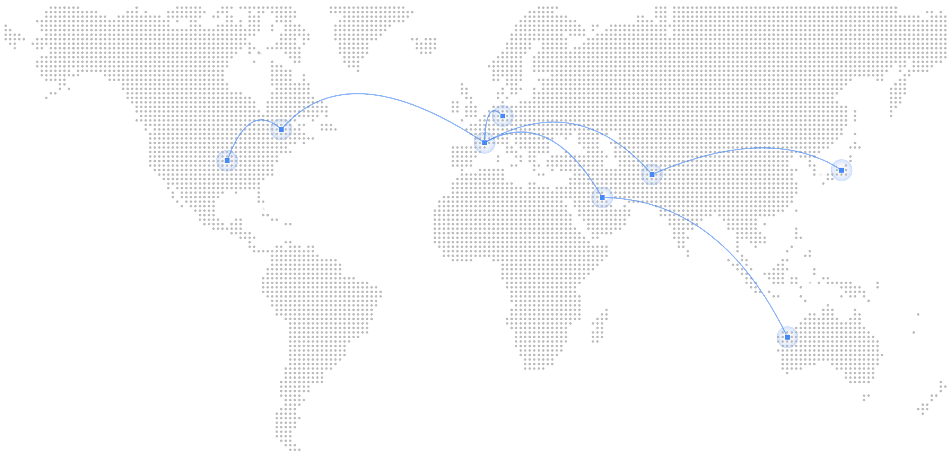 Global reach world map