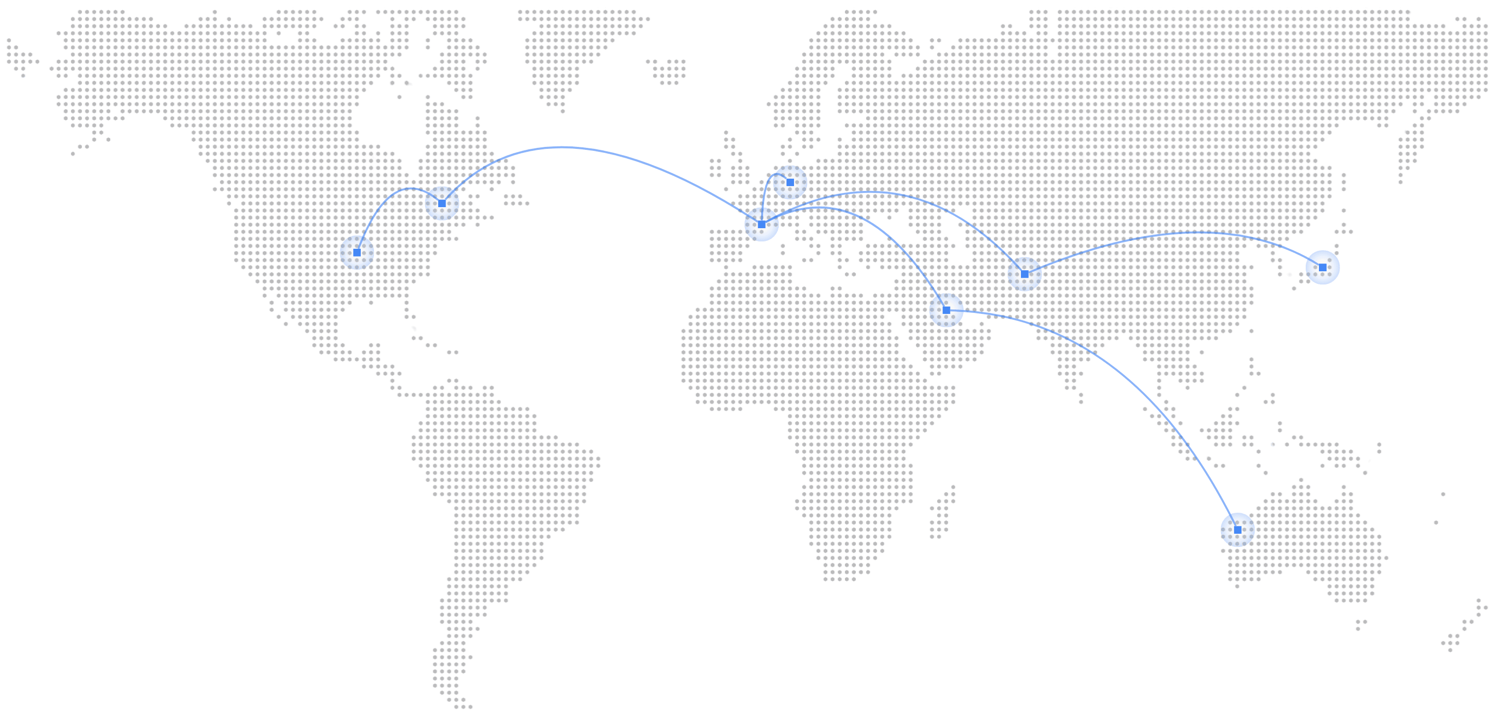 Global reach world map